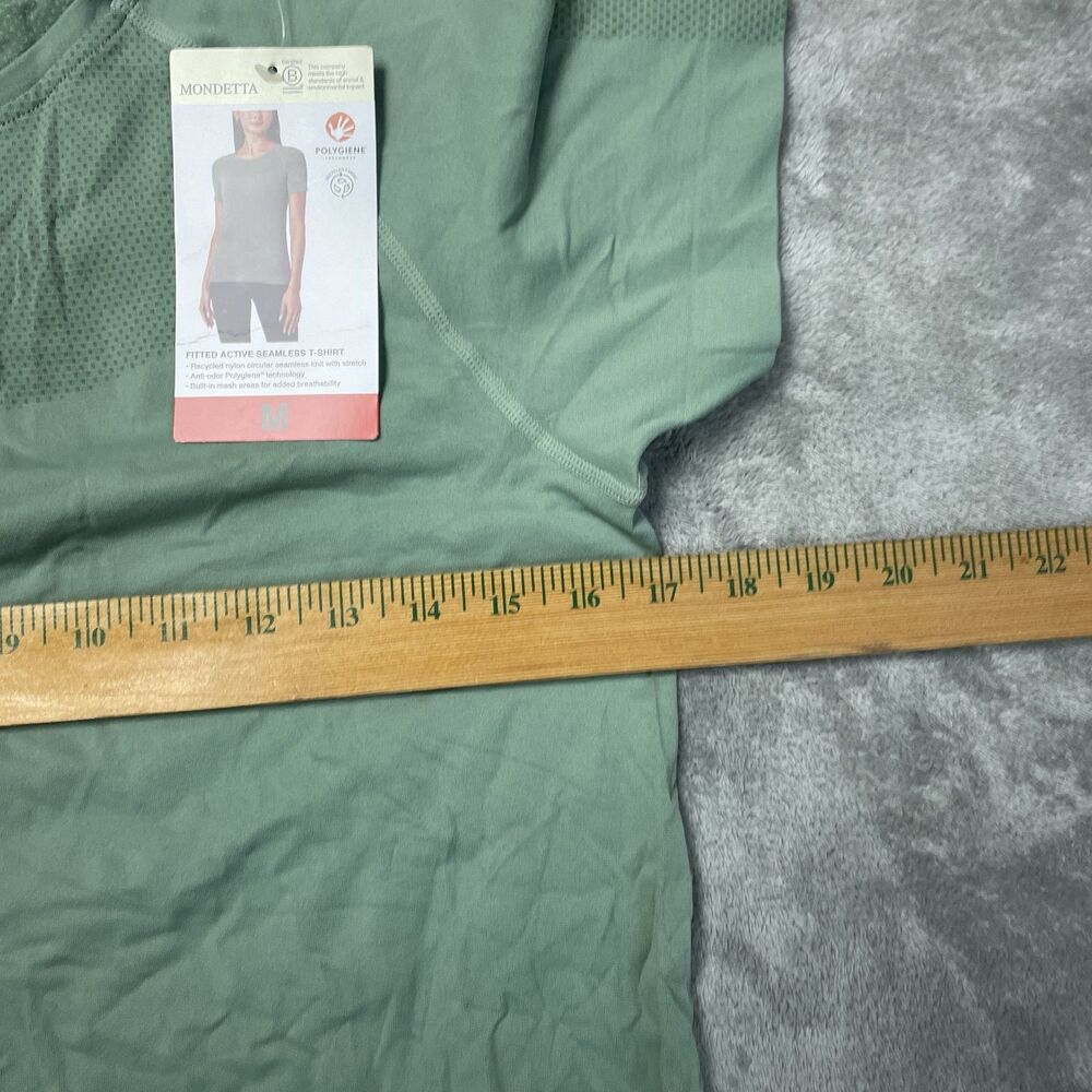 Mondetta Women's M Fitted Active Seamless T-Shirt Green a2242 - Picture 6 of 8